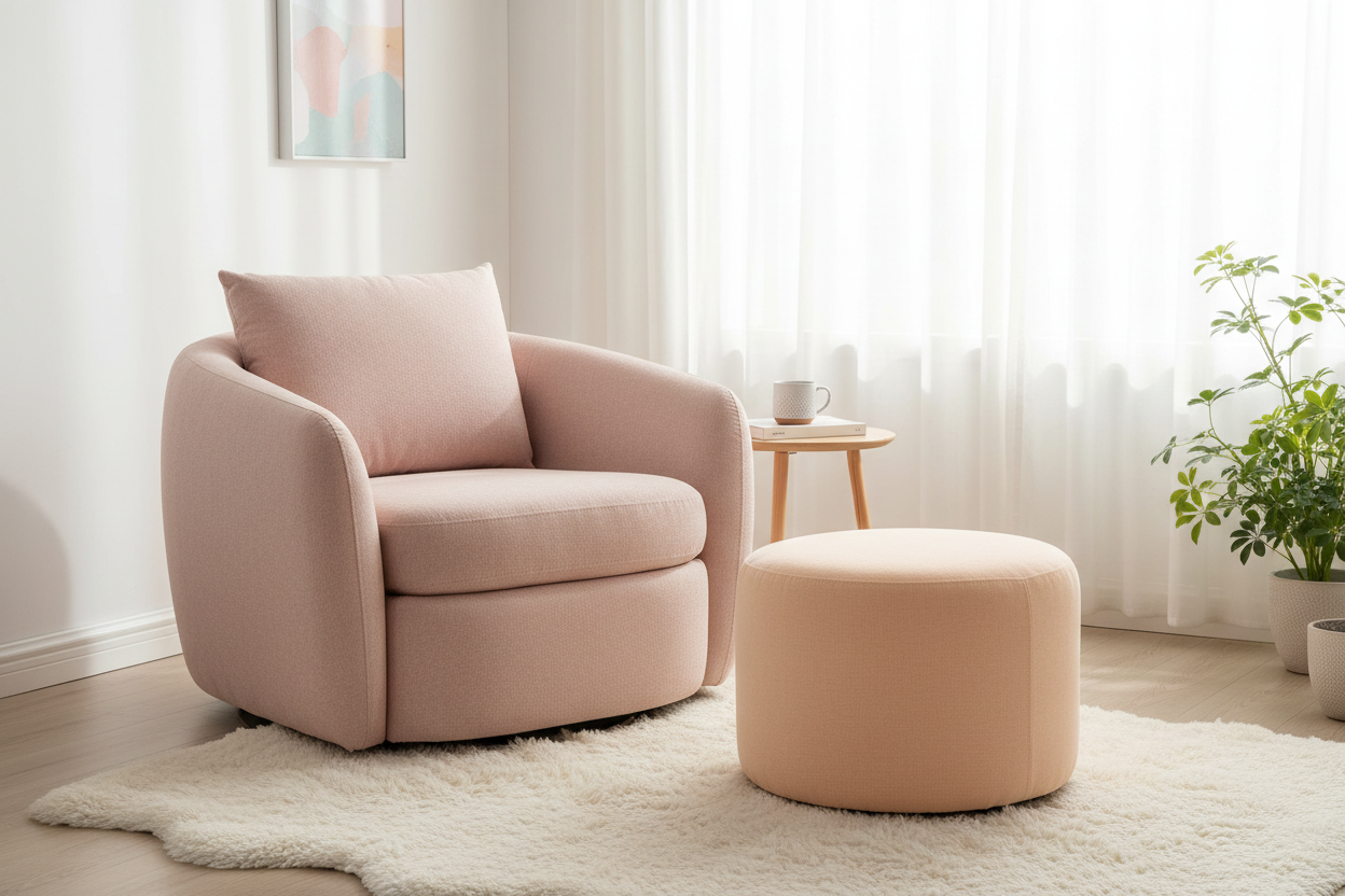 Chaise, fauteuil et pouf