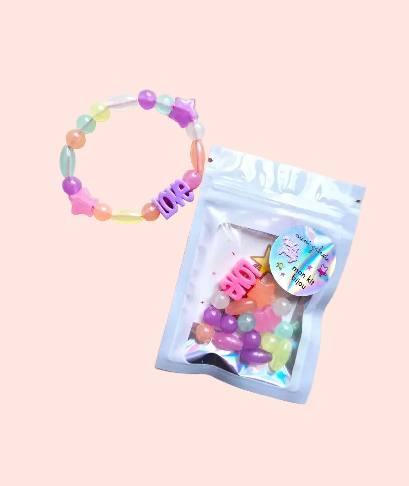 Bracelet Love pastel étoilé