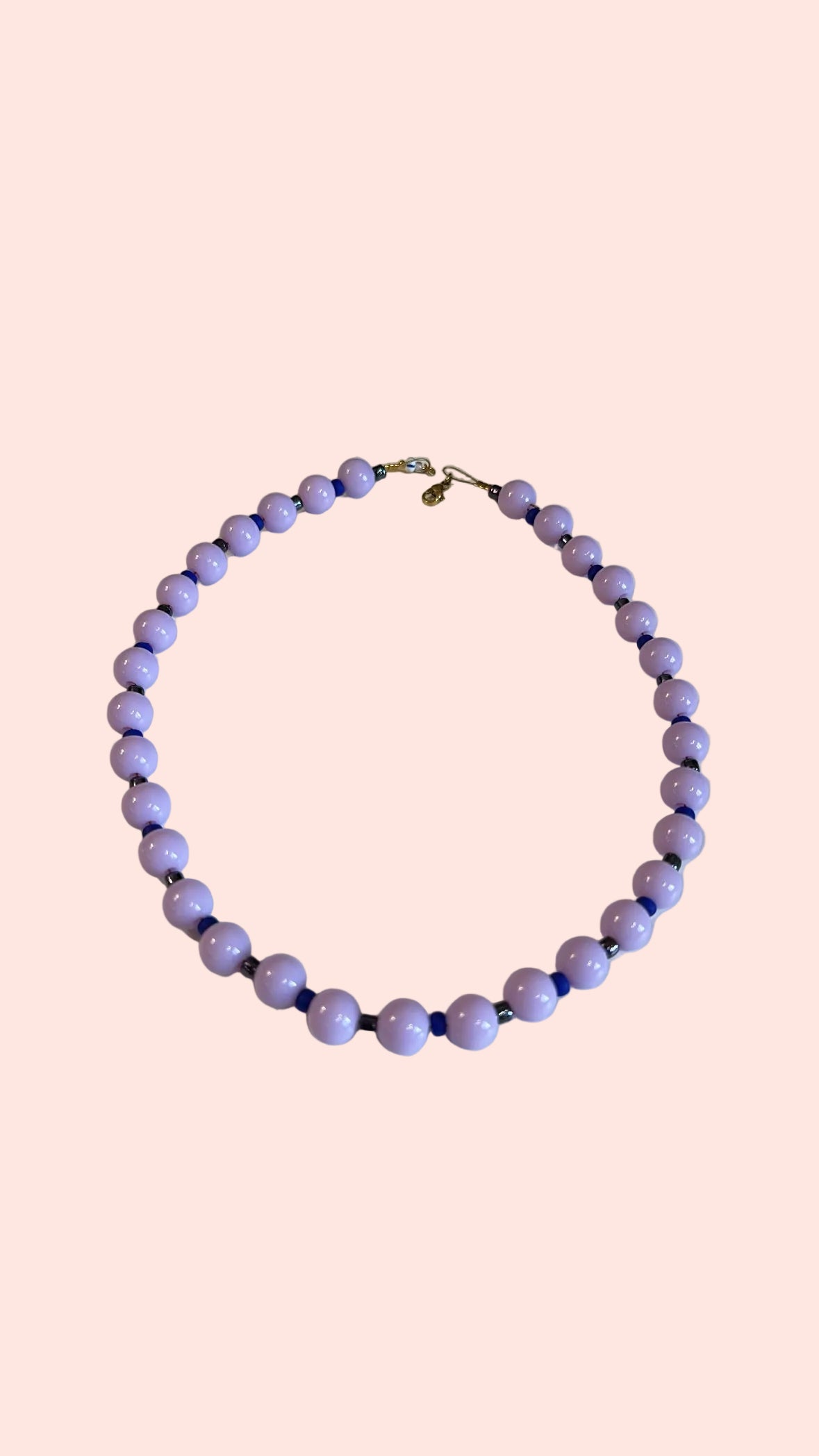 Collier court Perles Lilas & Bleu - Atelier Poésie