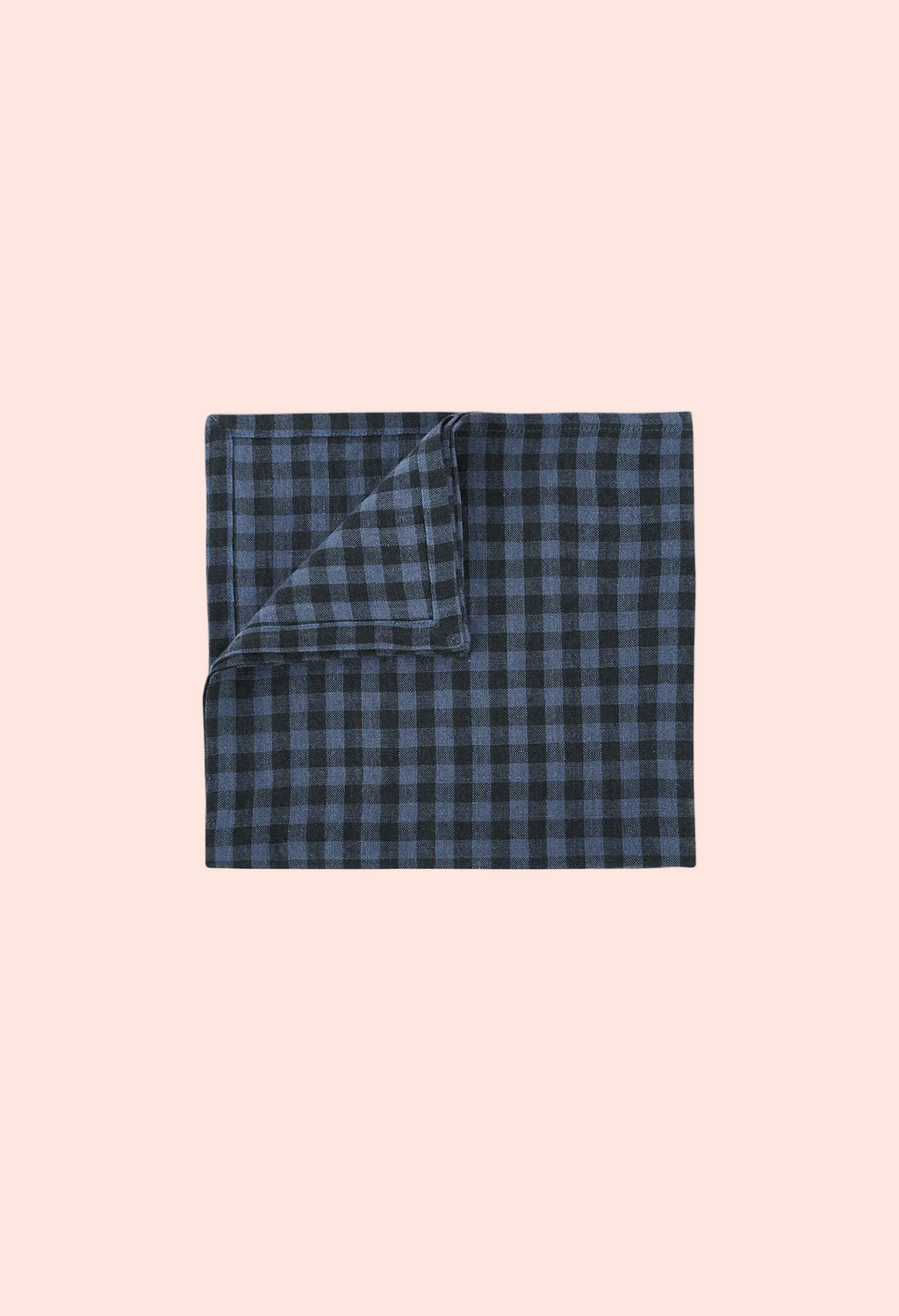 Serviette de table - Vichy bleu et noir