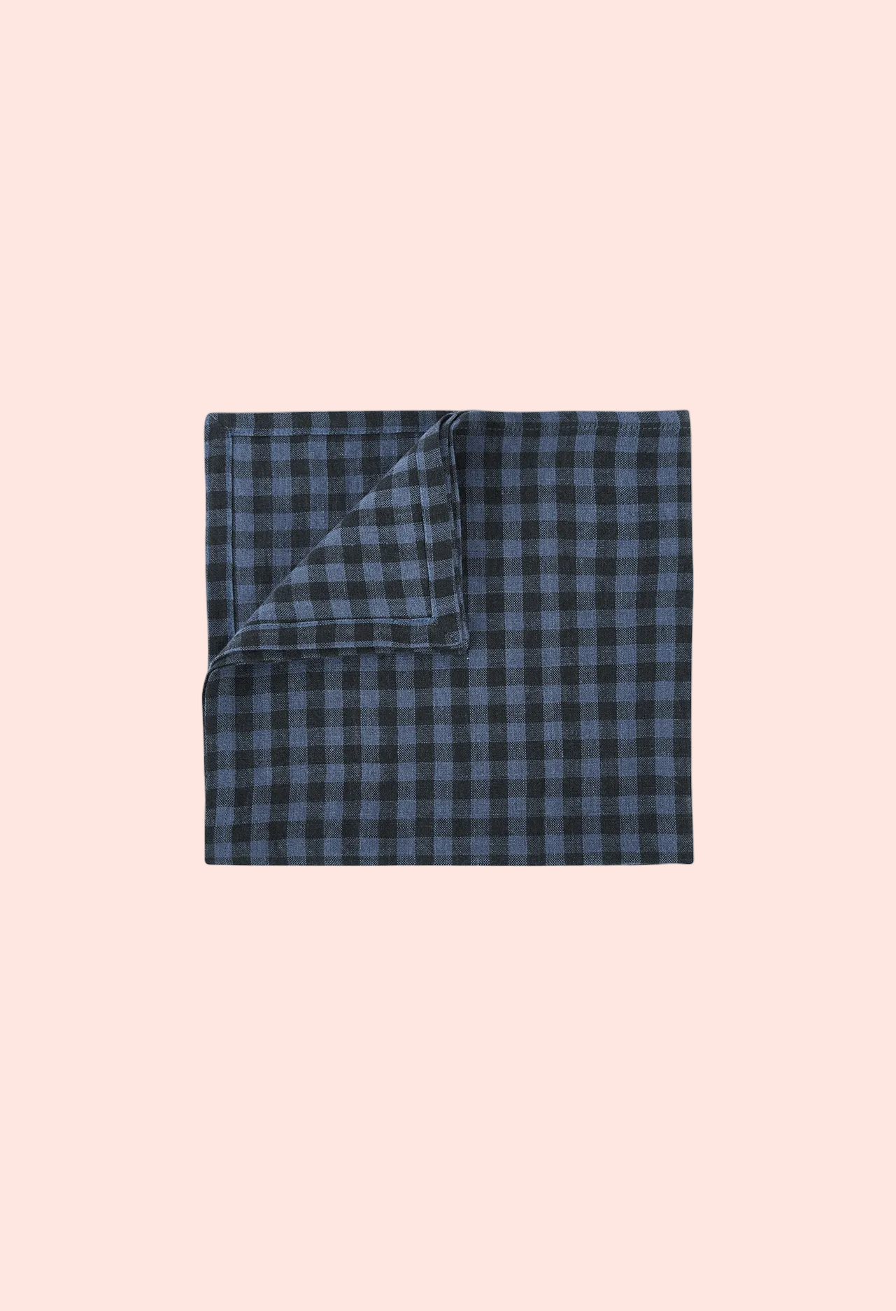 Serviette de table - Vichy bleu et noir