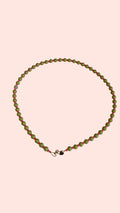 Collier long Perles Vert & Rose – Atelier Poésie