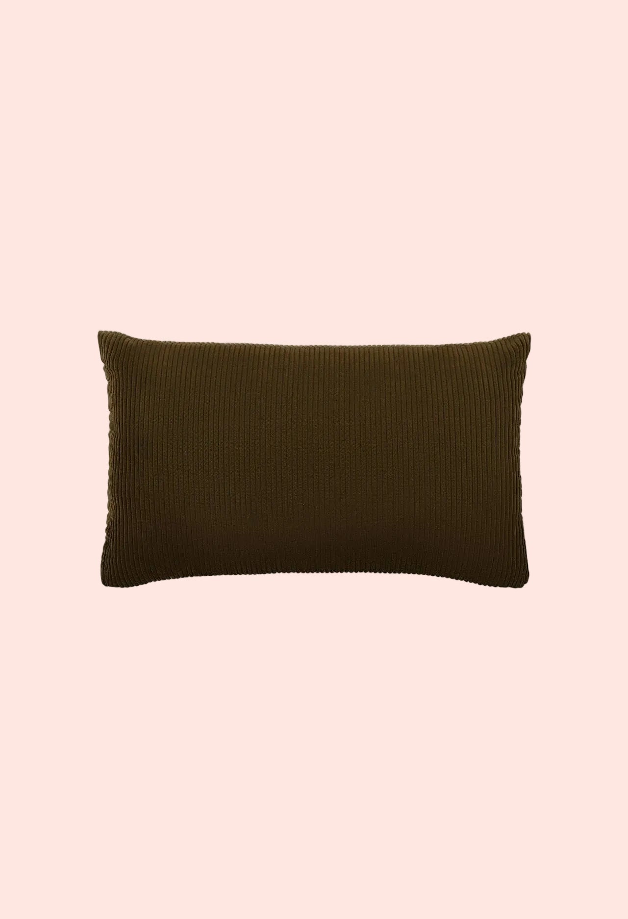 Coussin velours côtelé Olive - 30x50 cm