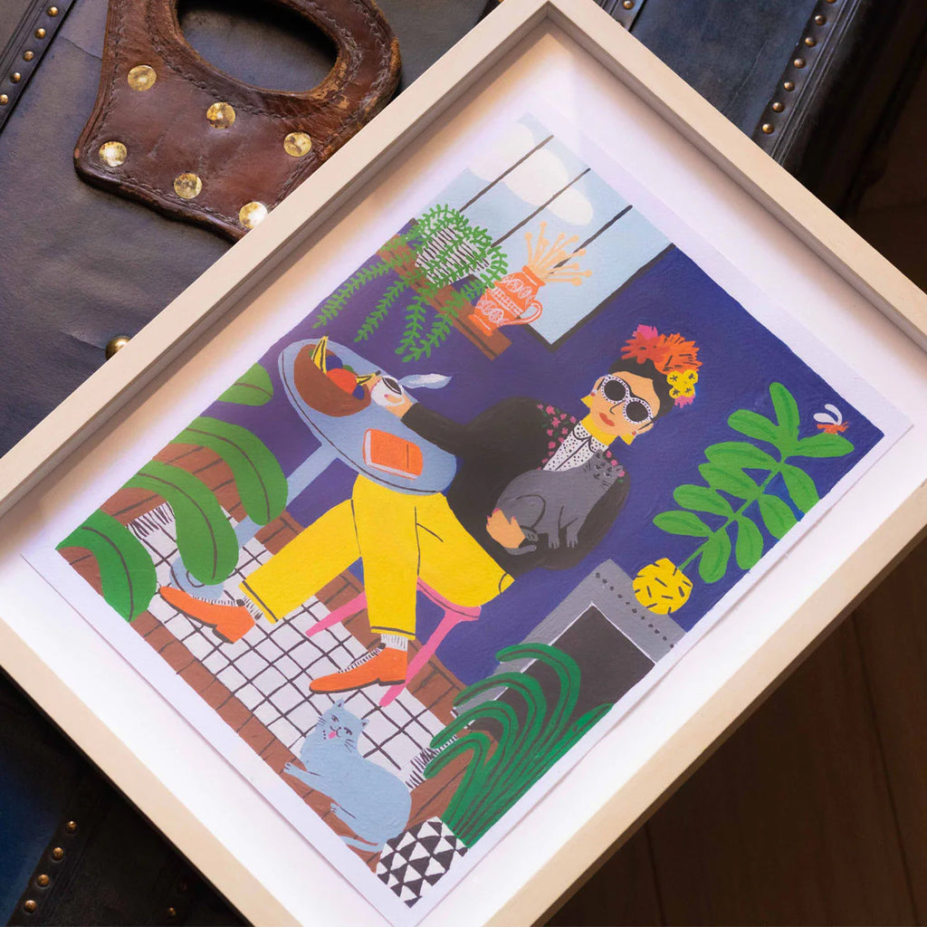 Coffret peinture au numéro - La fille aux chats par Guillaume Denaudhome