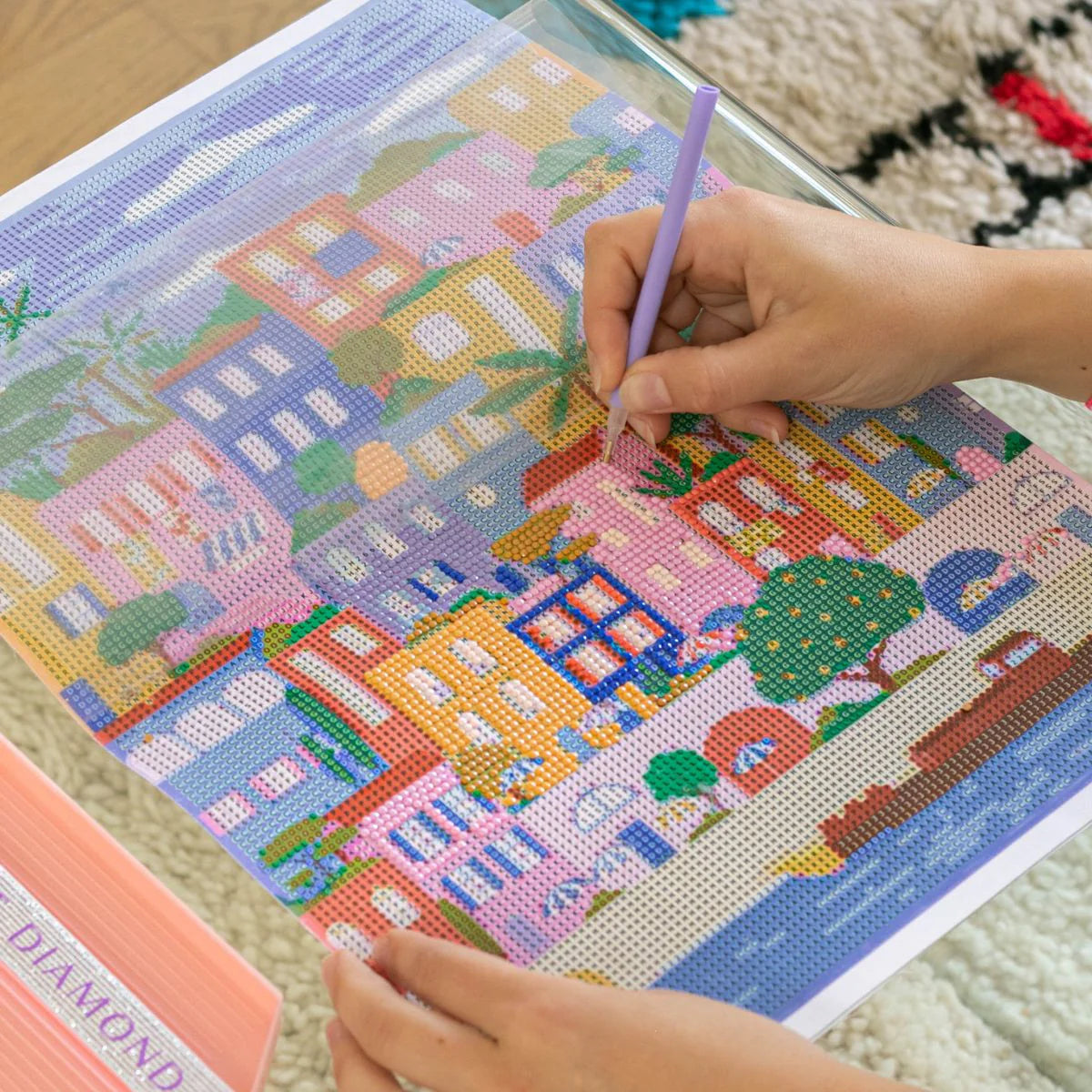 Coffret Petit Diamond - Diamond Painting Maisons Colorées