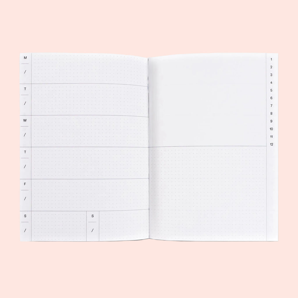 Agenda hebdomadaire A5 sans date