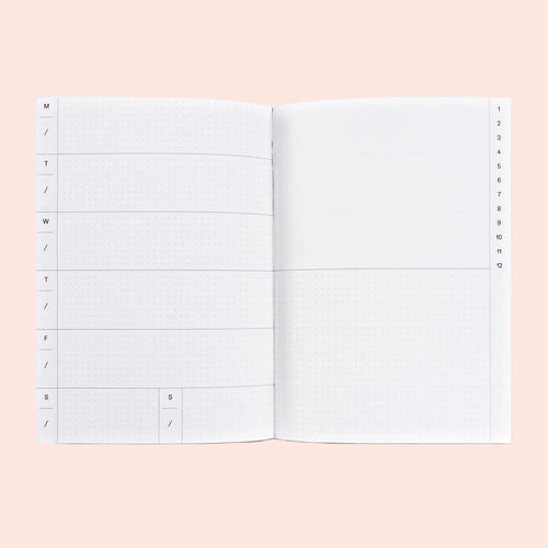 Agenda hebdomadaire A5 sans date