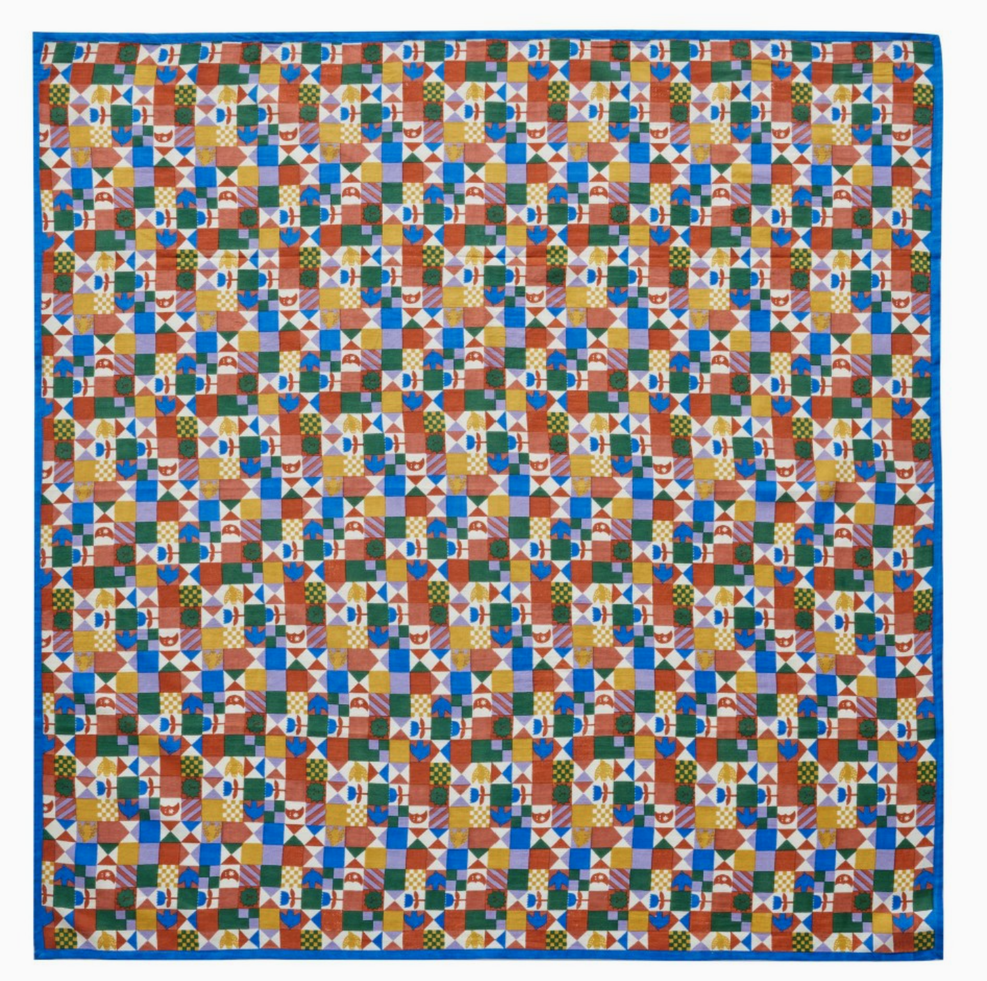 Foulard patchy bleu- petit modèle