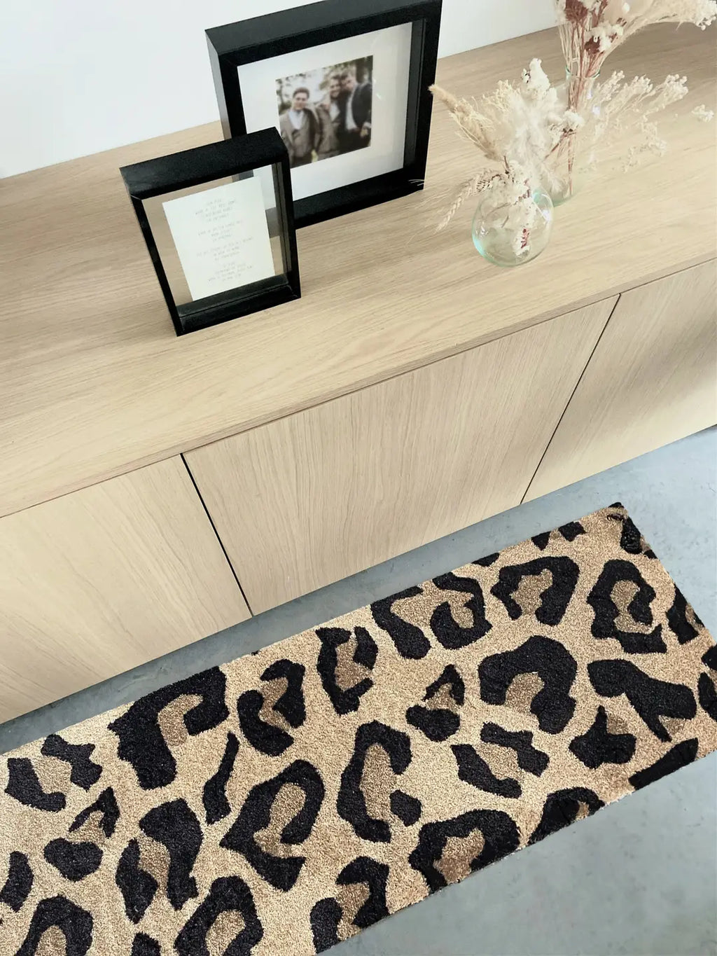 Tapis lavable WENDY - léopard - 50x150 cm