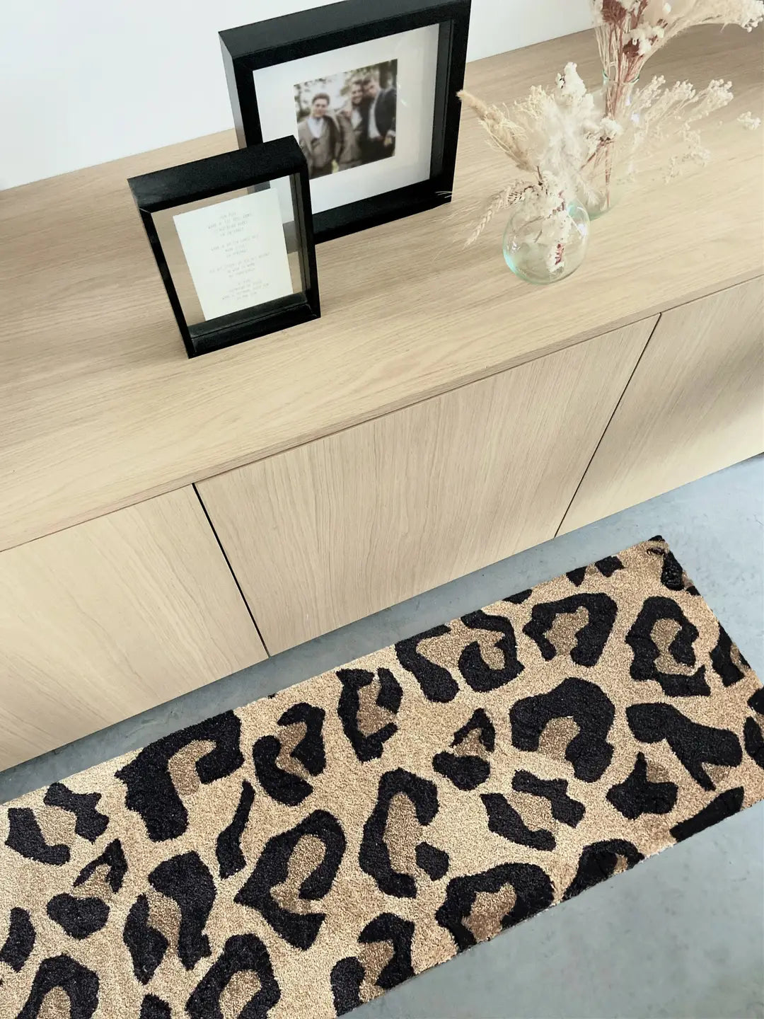 Tapis lavable WENDY - léopard - 50x150 cm