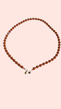 Collier long Perles Caramel & Rose – Atelier Poésie