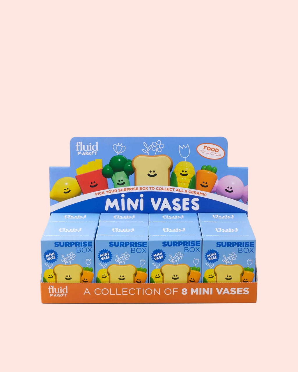 Box surprise mini vase Food