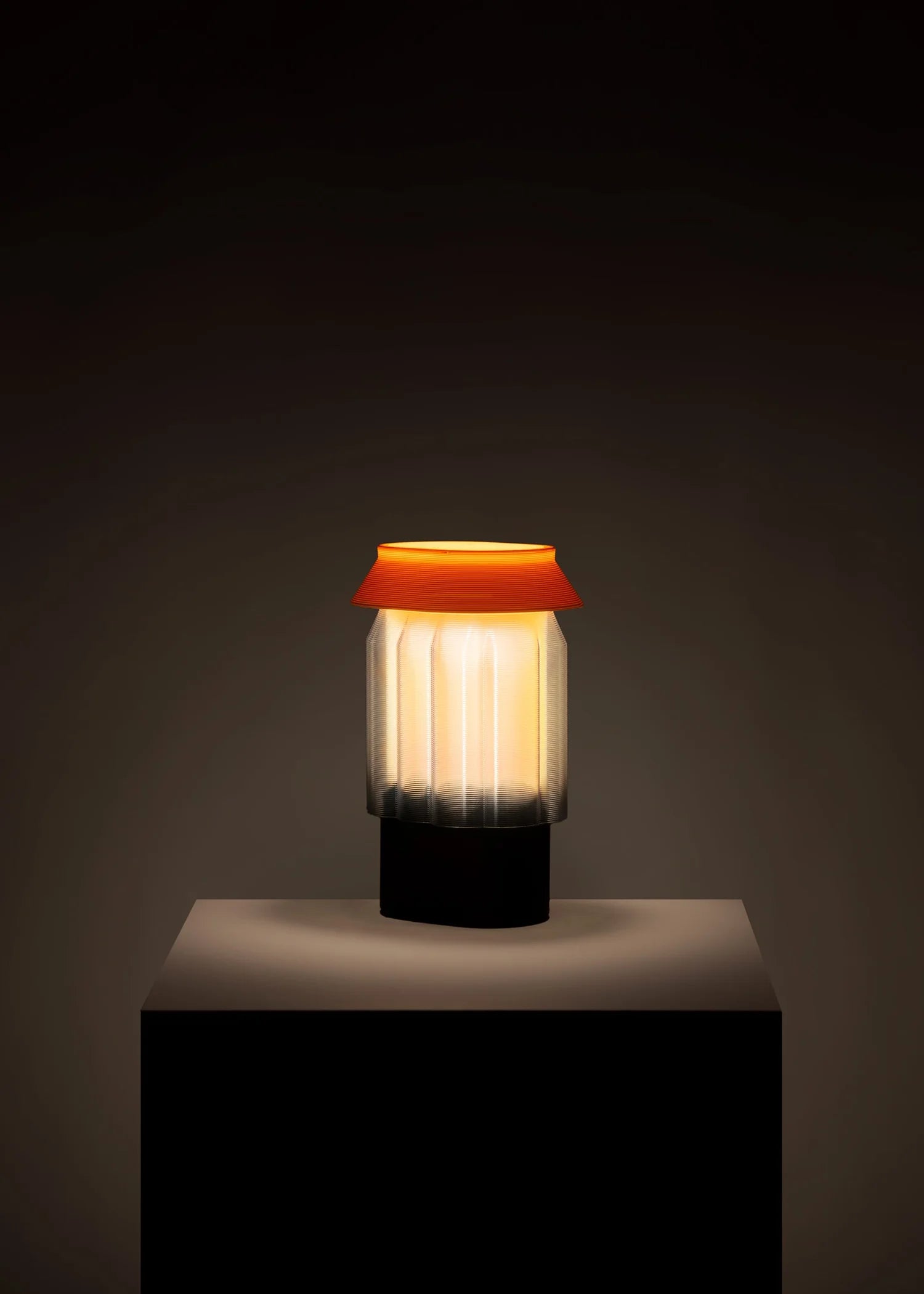 Lampe Nour - vert forêt et rose