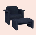 Softy Fauteuil lounge Bleu foncé (set de 2)