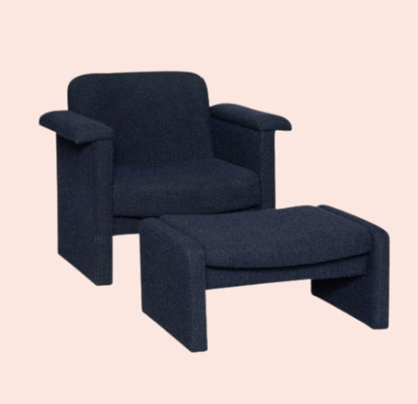 Softy Fauteuil lounge Bleu foncé (set de 2)