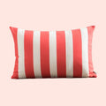 Coussin Capri rayé rouge et blanc - 60 x 40 cm