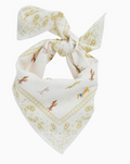 Foulard Bonheur du jour - petit modèle - teckels écru