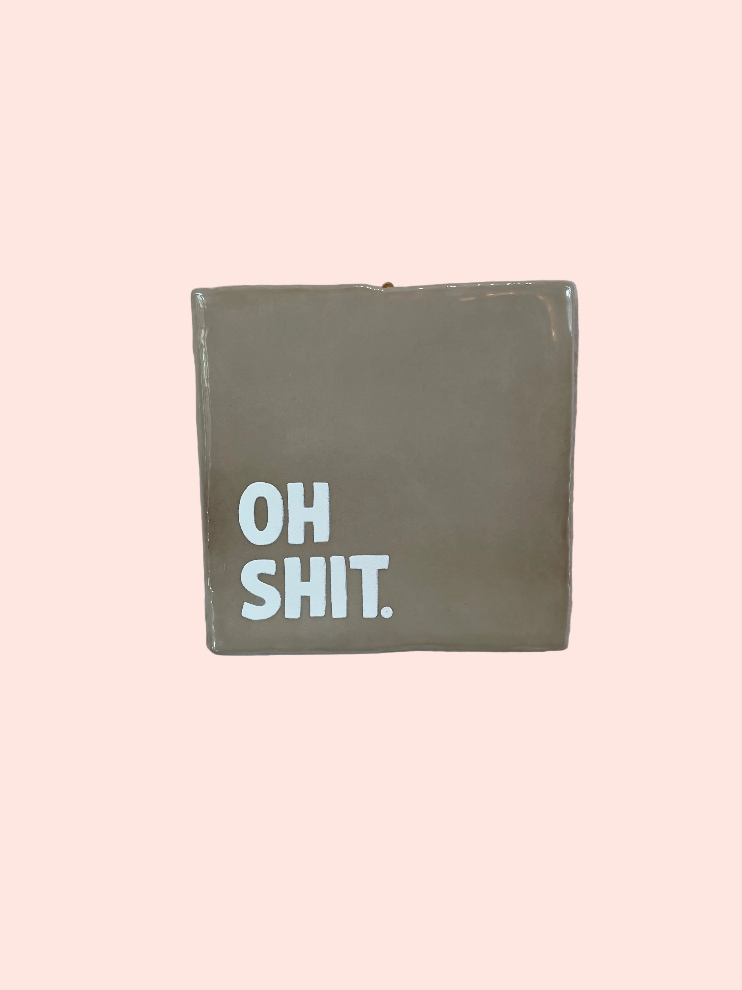 Carreau décoratif en céramique Oh Shit – Studio Meuk