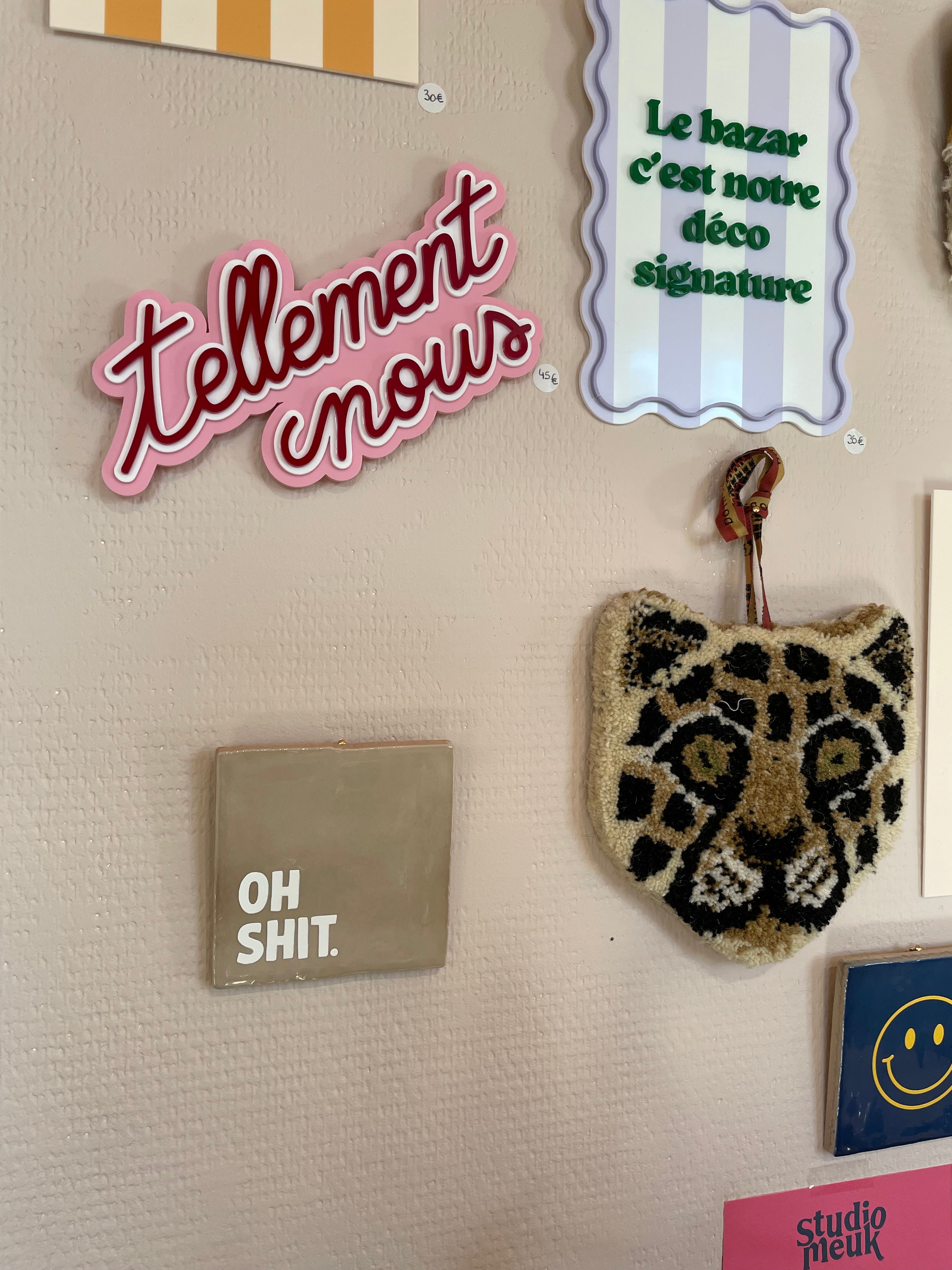 Carreau décoratif en céramique Oh Shit – Studio Meuk