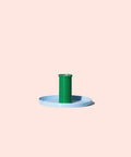 Warren&Laetitia - bougeoir design Vert & Bleu petit format