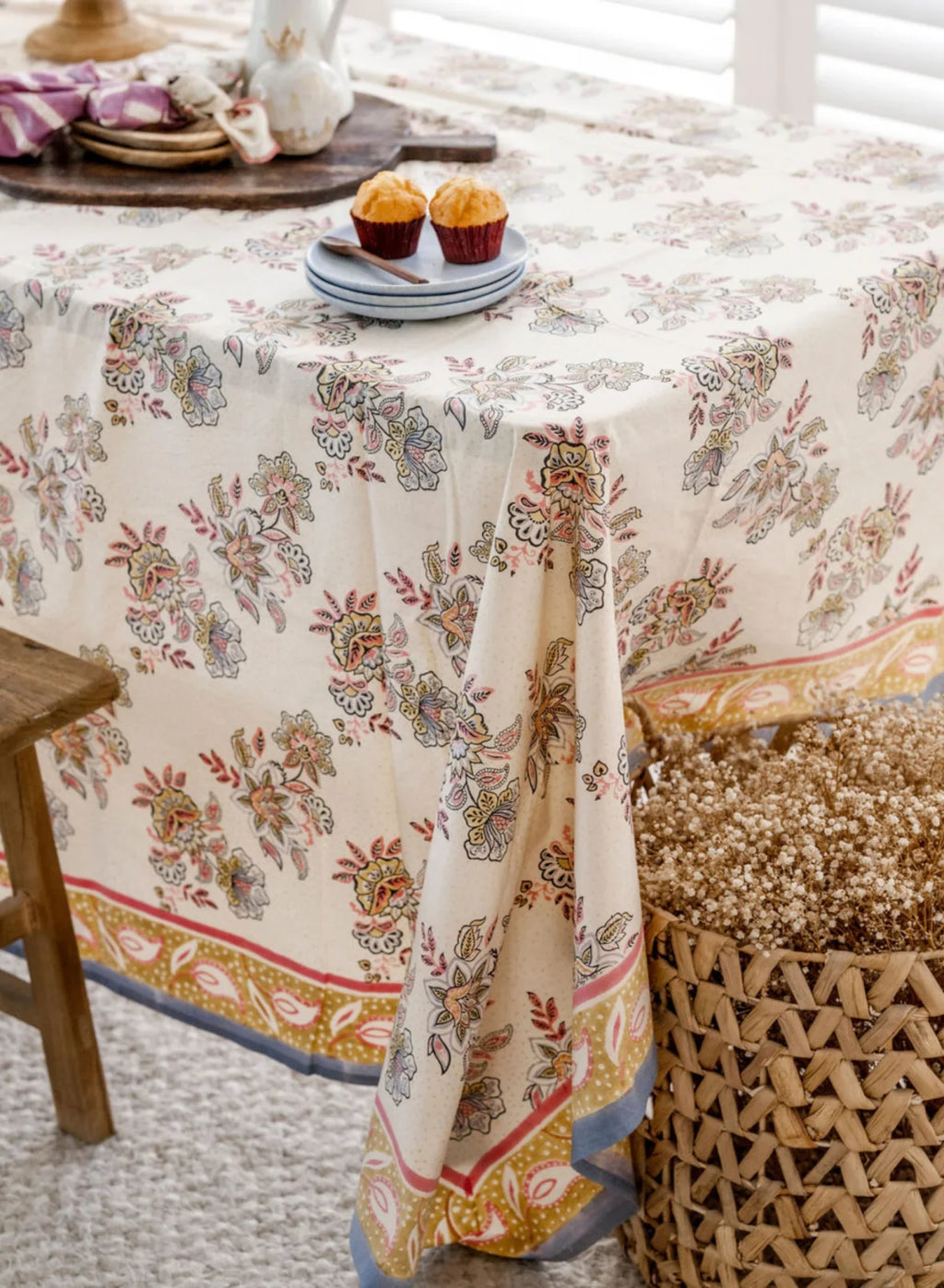 Nappe Matira Folk imprimée florale – Bindi Atelier