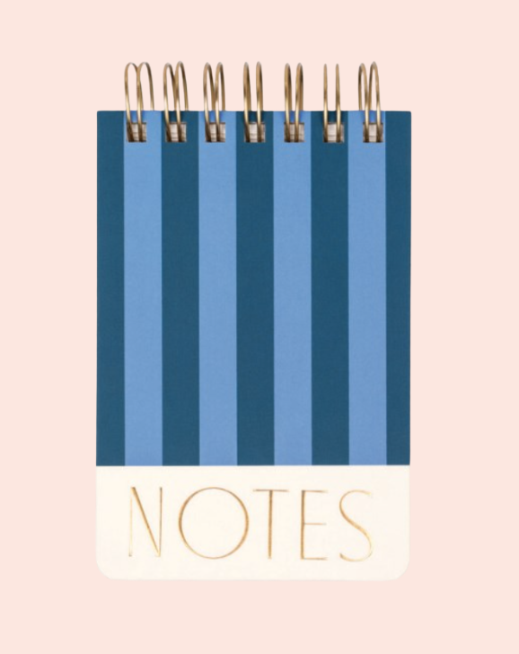 Petit bloc notes à spirales - 192 pages - rayé bleu