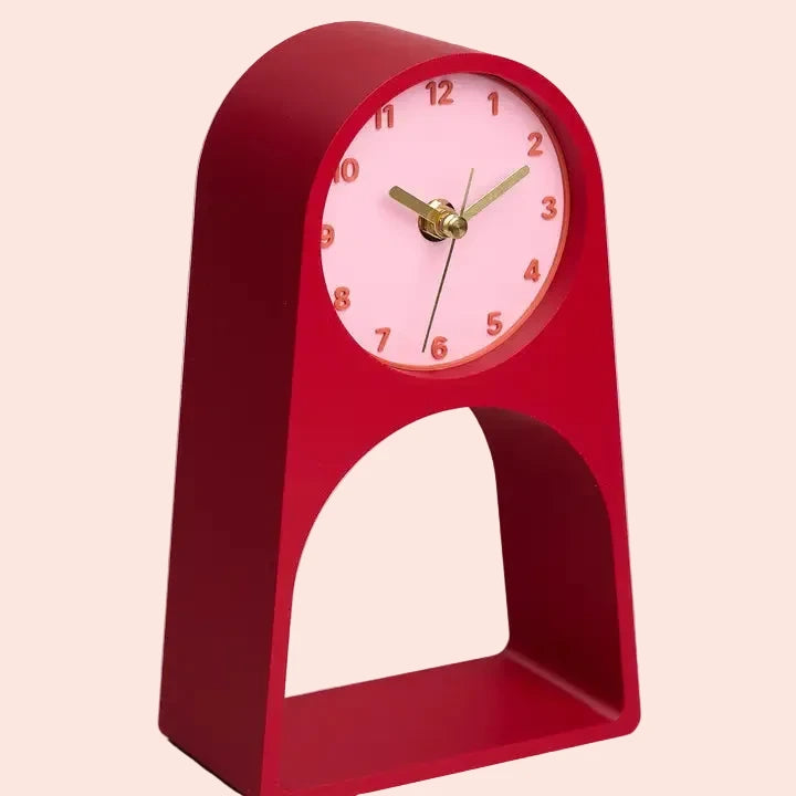 Horloge de table LOVAN - bordeaux et rose - Roki