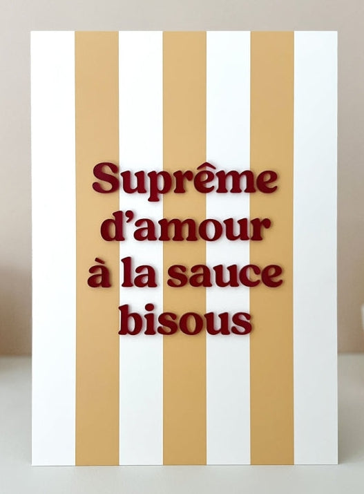 Affiche en plexiglas Suprême d'amour à la sauce bisous