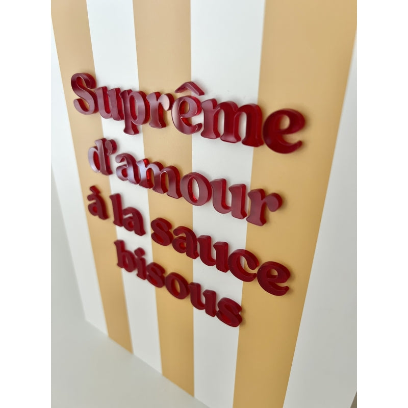 Affiche en plexiglas Suprême d'amour à la sauce bisous