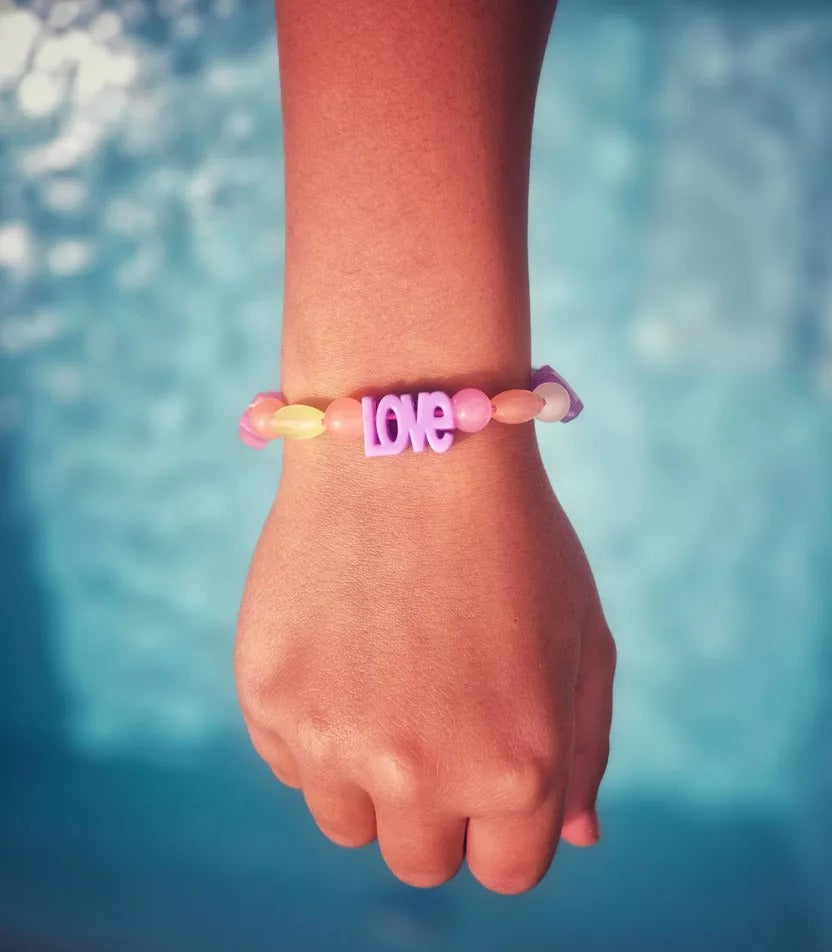 Bracelet Love pastel étoilé