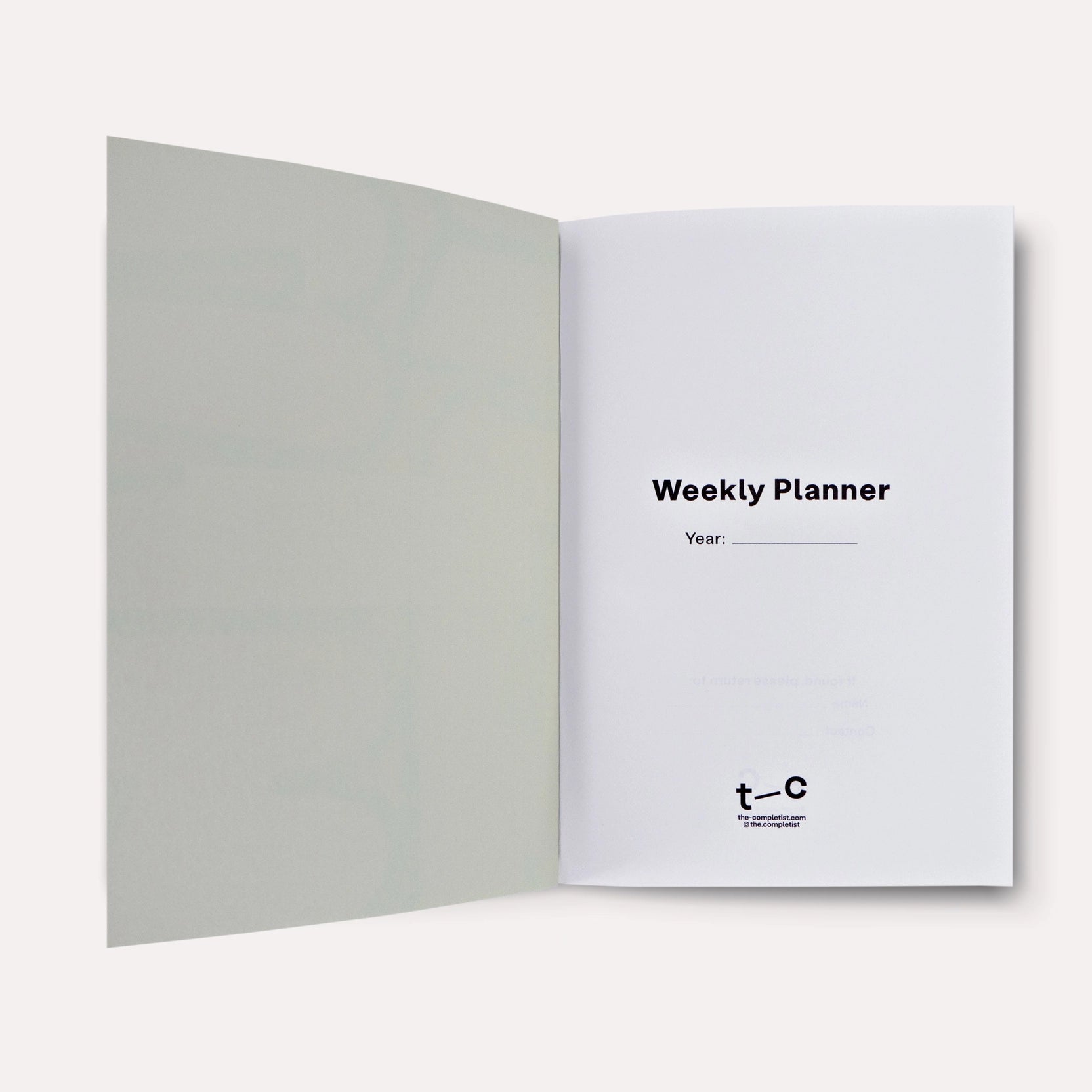 Agenda hebdomadaire A5 sans date