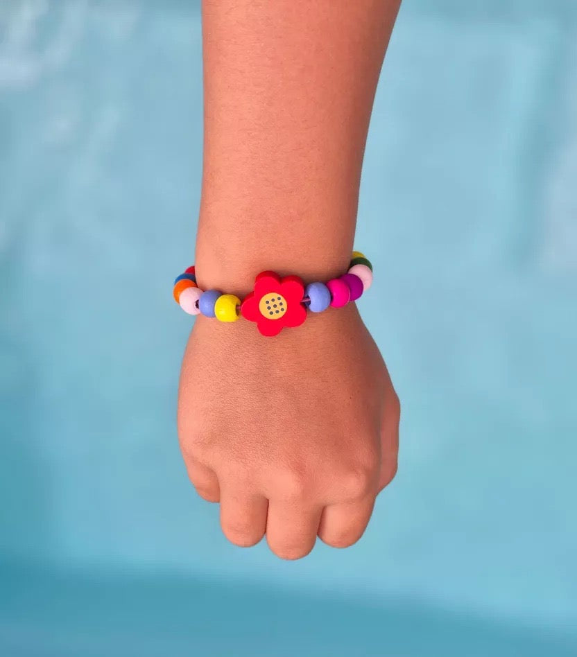 Bracelet Fleur Arc-en-ciel