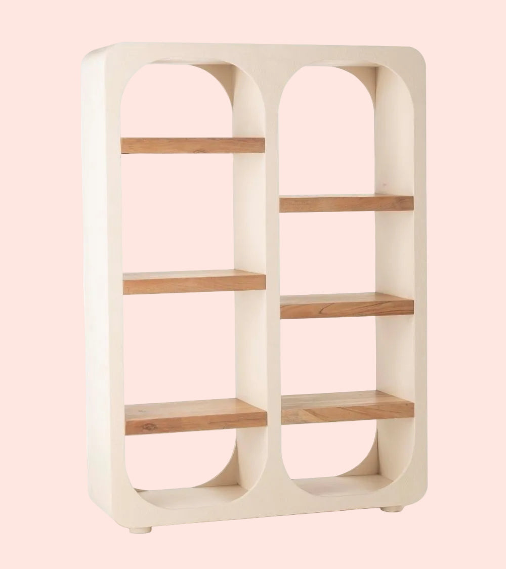 Bibliothèque Comino - bois enduit
