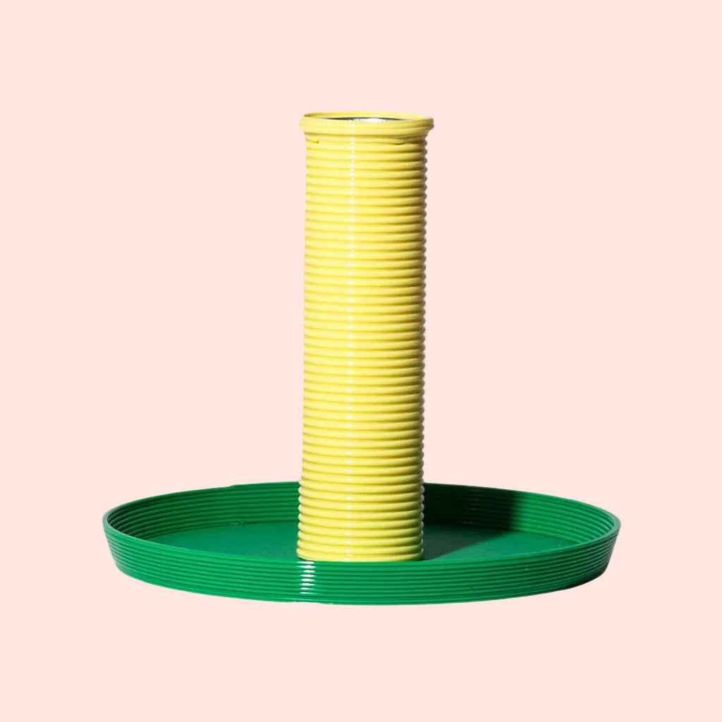 Warren & Laetitia - bougeoir Design Jaune et Vert en moyen format