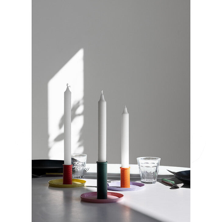 Warren & Laetitita - bougeoir design violet et orange small