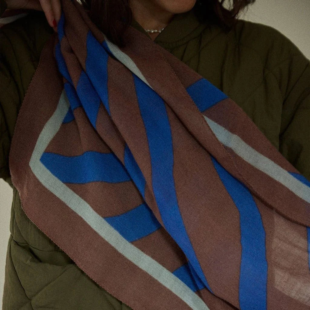 Foulard en Laine Zebra Majorelle