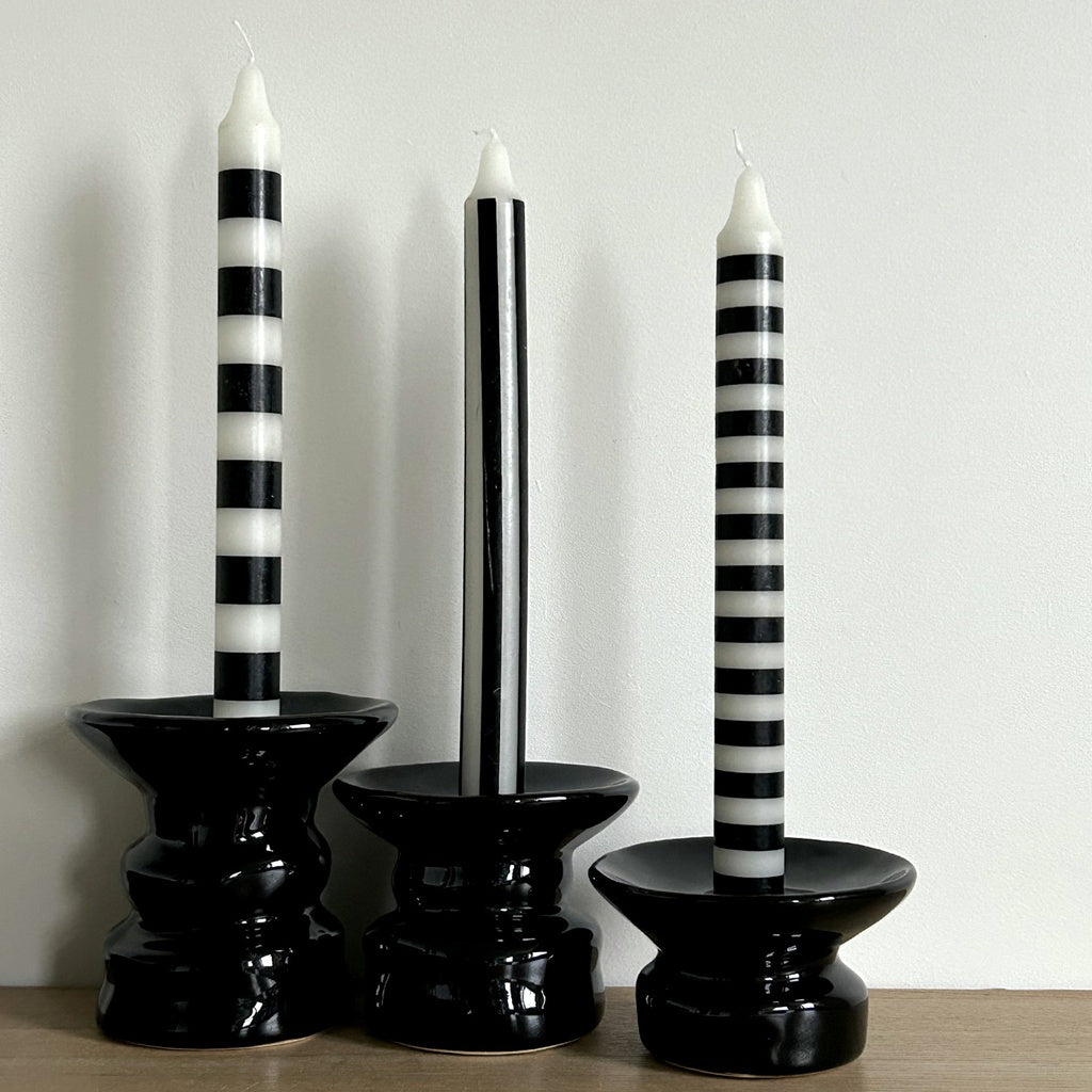 Coffret de 4 bougies longues PAUL - noir