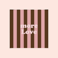 Serviette papier rayures rose et prune - More Love - lot de 20