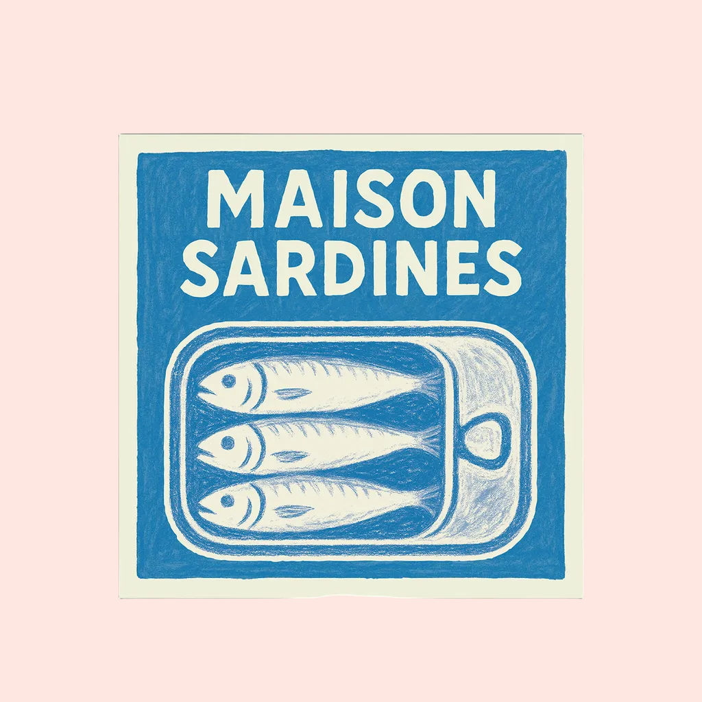 Serviette papier maison sardines - Lot de 20