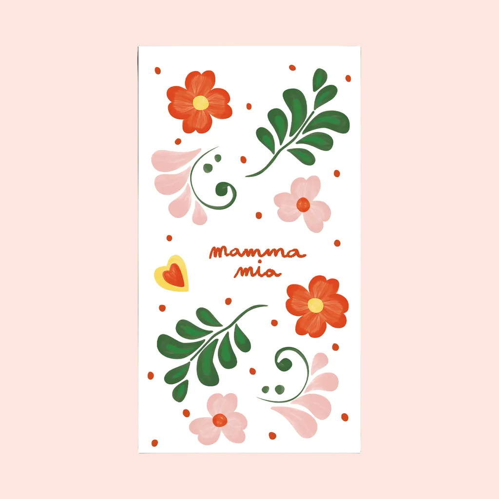 Serviette papier rectangle Mamma Mia - Lot de 15