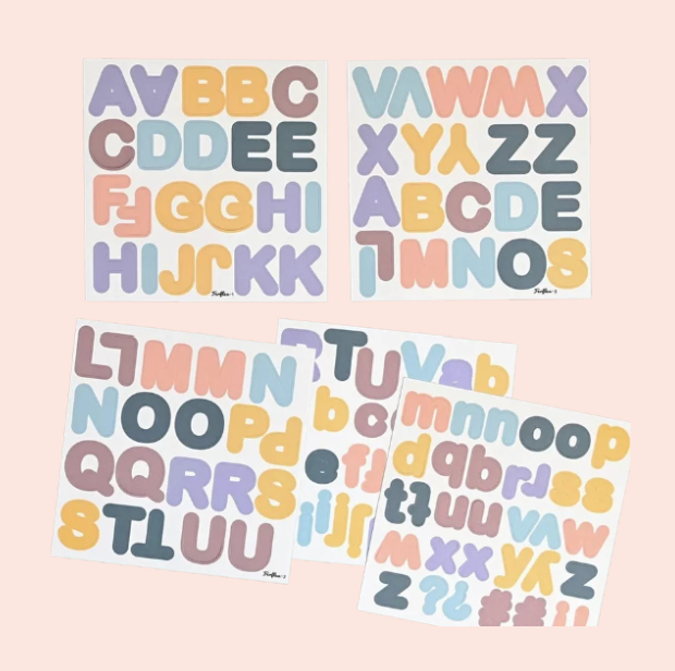 Lettres magnétiques pastel - Jeu éducatif - lot de 125 magnets