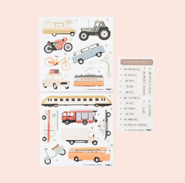 Jeu de magnets - Les transports terrestres