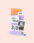 Calendrier perpétuel Joe - Warren et Laetitia - lilas