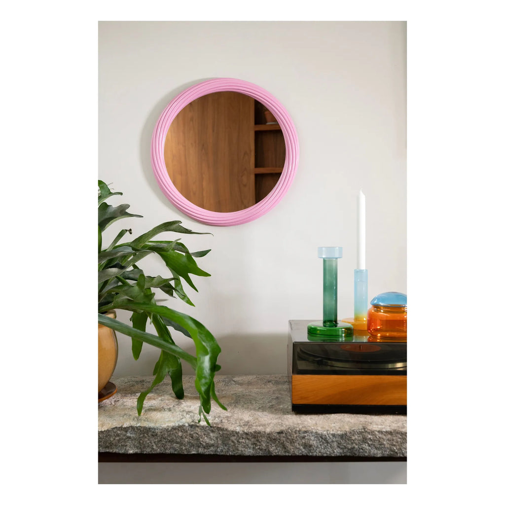 &Klevering - Miroir Churros rose Ø 44,5 cm