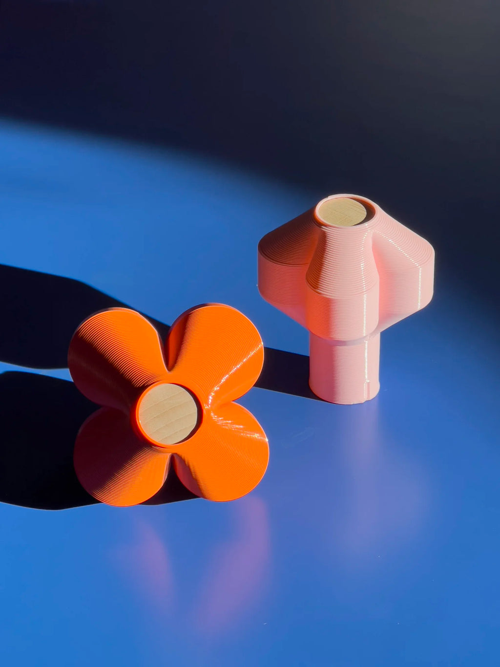 Warren&Laetitia - Lot de 2 patères Amy - rose et orange
