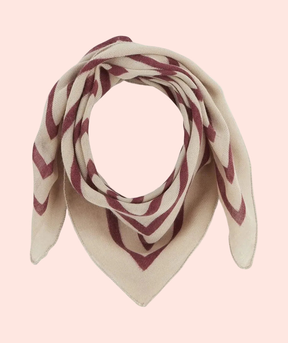 Petit foulard en laine bordeaux