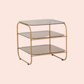 Table d’appoint en verre ambré Echo – Hübsch – design élégant et chaleureux