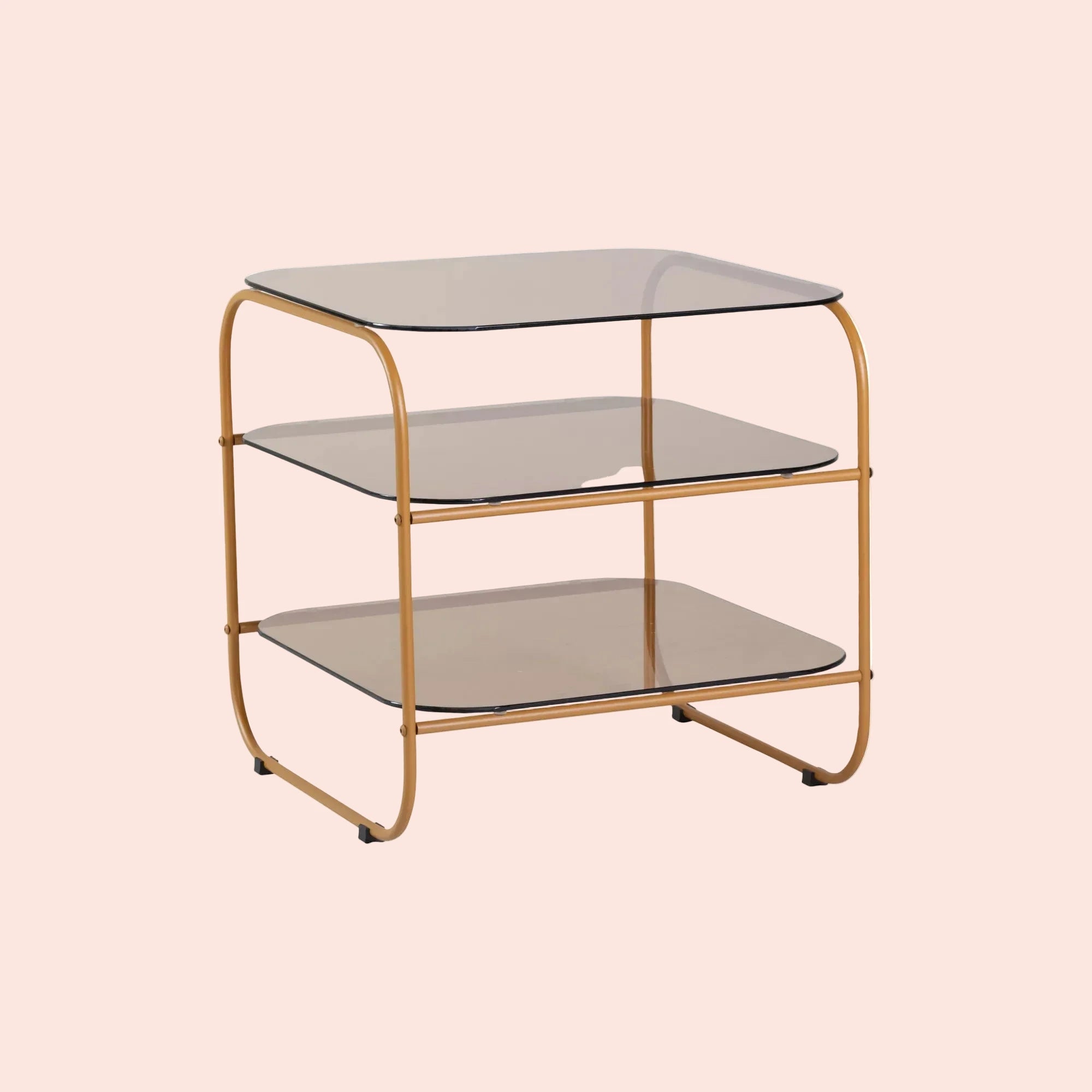 Table d’appoint en verre ambré Echo – Hübsch – design élégant et chaleureux