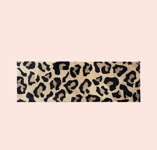 Tapis lavable WENDY - léopard - 50x150 cm